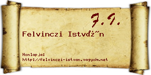 Felvinczi István névjegykártya