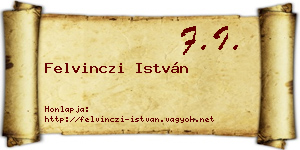 Felvinczi István névjegykártya